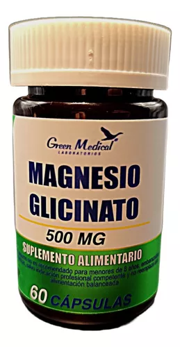 Magnesio Glicinato 500 mg x 60 cápsulas Green Medical