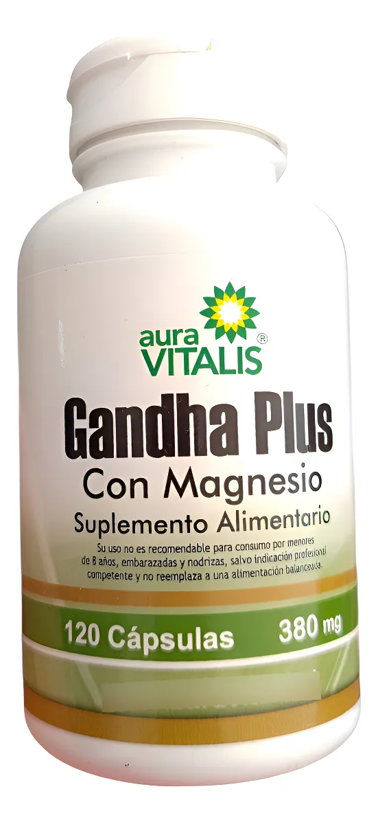 Gandha Plus Ashwagandha Con Magnesio Y Vitamina B6-b12 120cp Sin Sabor